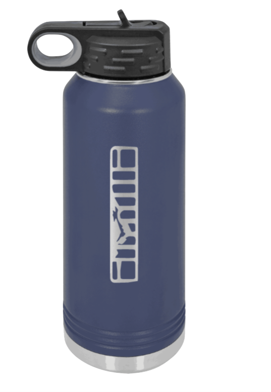 XJ Grill - 32oz Water Bottle Laser Engraved- Navy
