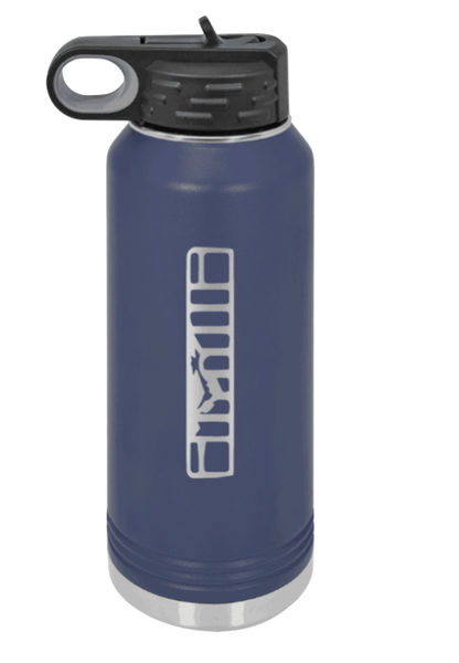 XJ Grill - 32oz Water Bottle Laser Engraved- Navy