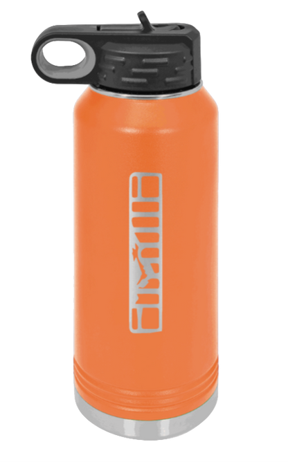 XJ Grill - 32oz Water Bottle Laser Engraved- Orange
