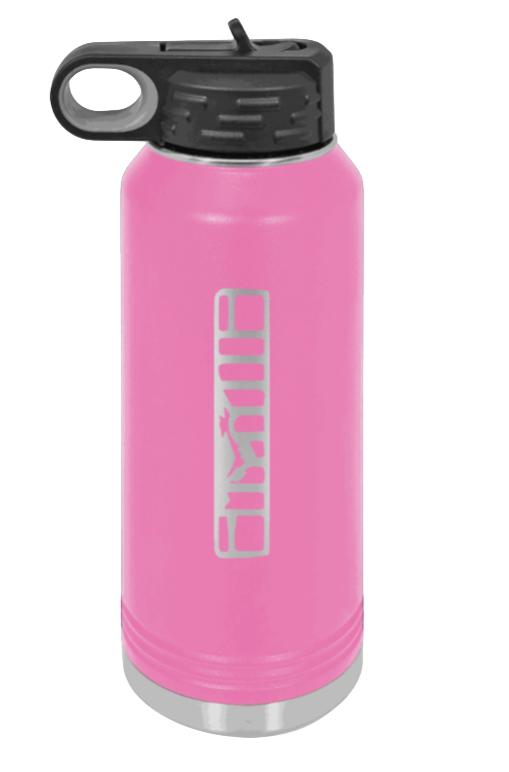 XJ Grill - 32oz Water Bottle Laser Engraved- Pink