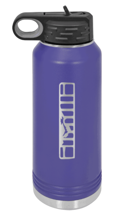 XJ Grill - 32oz Water Bottle Laser Engraved- Purple