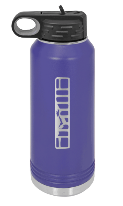 XJ Grill - 32oz Water Bottle Laser Engraved- Purple