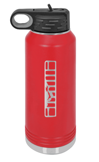 XJ Grill - 32oz Water Bottle Laser Engraved- Red
