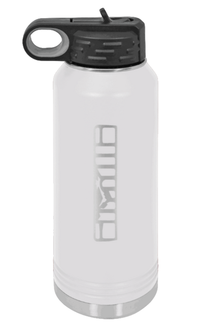 XJ Grill - 32oz Water Bottle Laser Engraved- White
