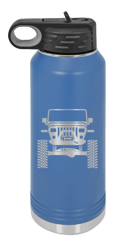Jeep YJ - 32oz Water Bottle Laser Engraved- Royal Blue