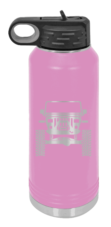 Jeep YJ - 32oz Water Bottle Laser Engraved- Light Purple