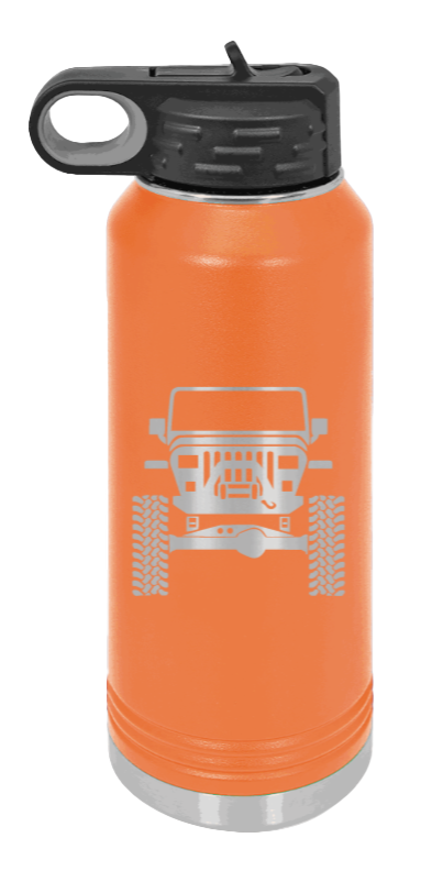 Jeep YJ - 32oz Water Bottle Laser Engraved- Orange
