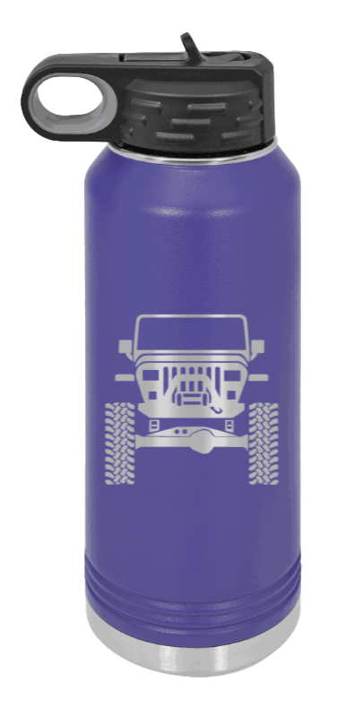 Jeep YJ - 32oz Water Bottle Laser Engraved- Purple