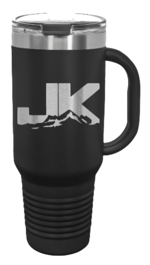 JK Mountains 40oz Handled Mug Laser Engraved