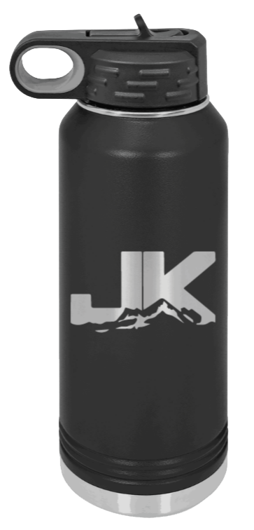 JK - 32oz Water Bottle Laser Engraved- Black