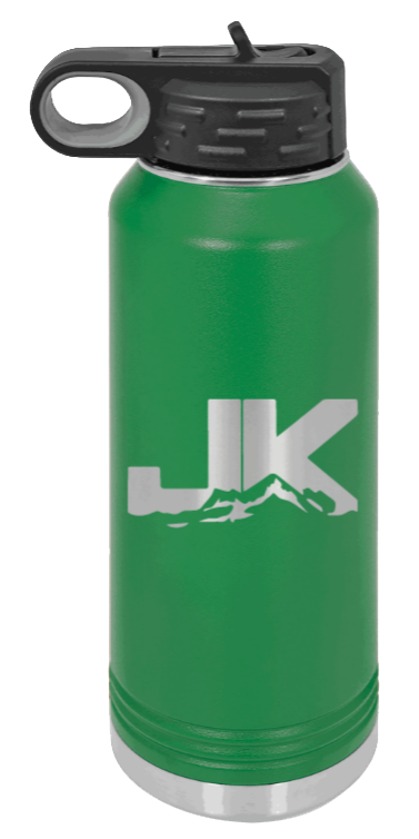 JK - 32oz Water Bottle Laser Engraved- Green