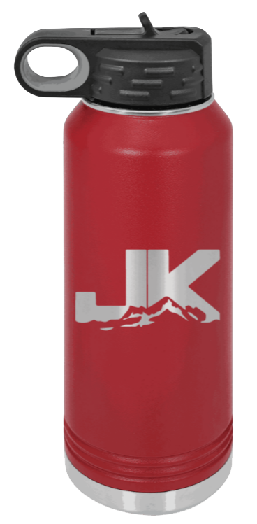 JK - 32oz Water Bottle Laser Engraved- Maroon