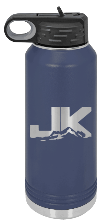 JK - 32oz Water Bottle Laser Engraved- Navy