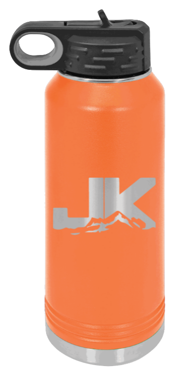 JK - 32oz Water Bottle Laser Engraved- Orange