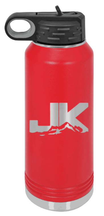 JK - 32oz Water Bottle Laser Engraved- Red