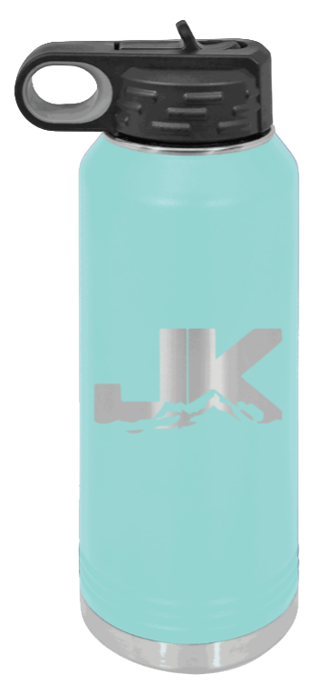 JK - 32oz Water Bottle Laser Engraved- Teal
