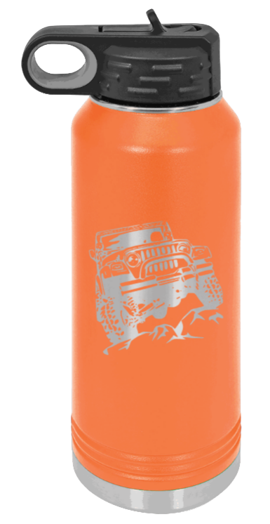 TJ Crawler - 32oz Water Bottle Laser Engraved- Orange