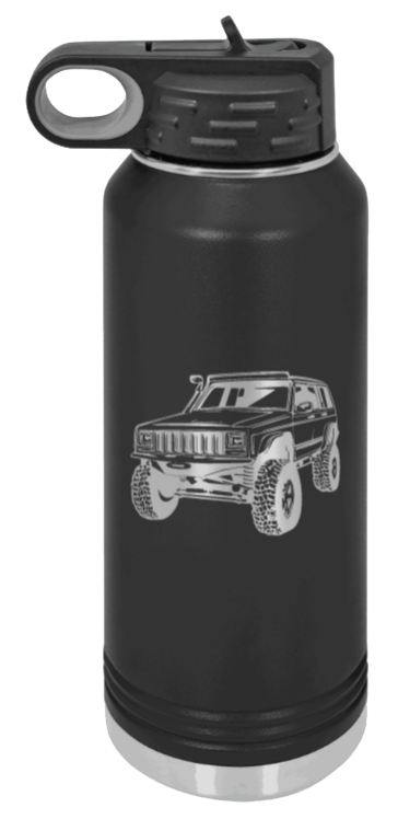 Cherokee - 32oz Water Bottle Laser Engraved- Black