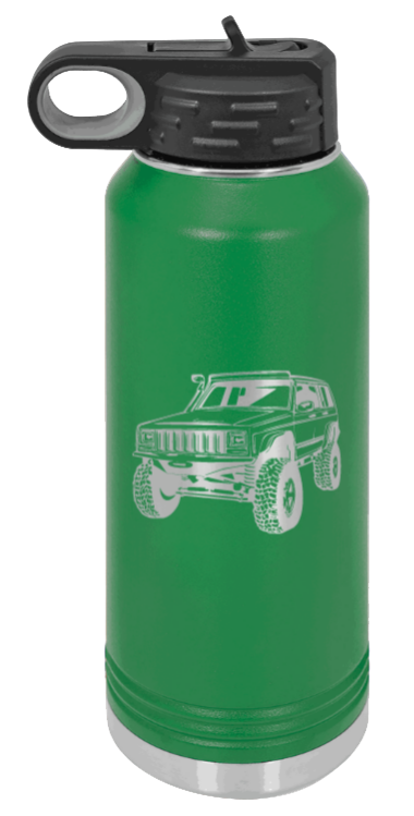 Cherokee - 32oz Water Bottle Laser Engraved- Green
