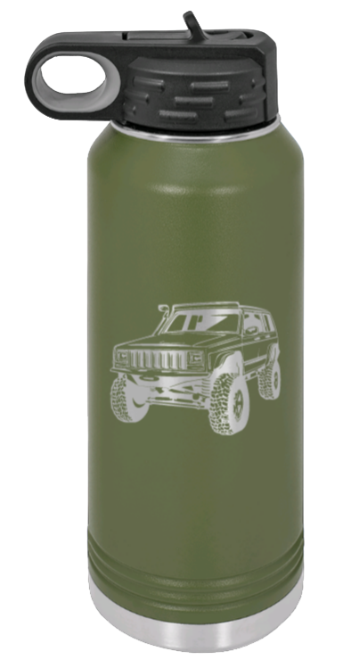Cherokee - 32oz Water Bottle Laser Engraved- Olive