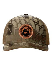 Load image into Gallery viewer, Don&#39;t Follow Me You Won&#39;t Make It Leather Patch Richardson 112 Duck Camo Hat
