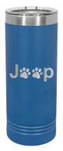 Load image into Gallery viewer, Jeep Paws Laser Engraved Skinny Tumbler (Etched)
