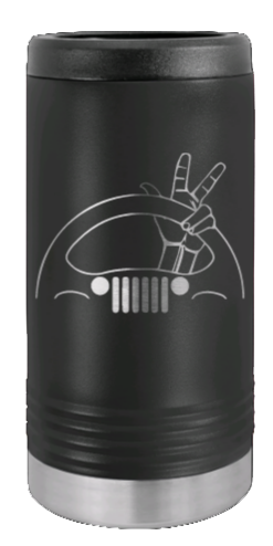 Jeep Wave 2 Laser Engraved Slim Can Insulated Koosie