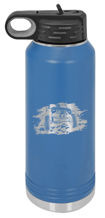JK Crawler - 32oz Water Bottle Laser Engraved- Royal Blue