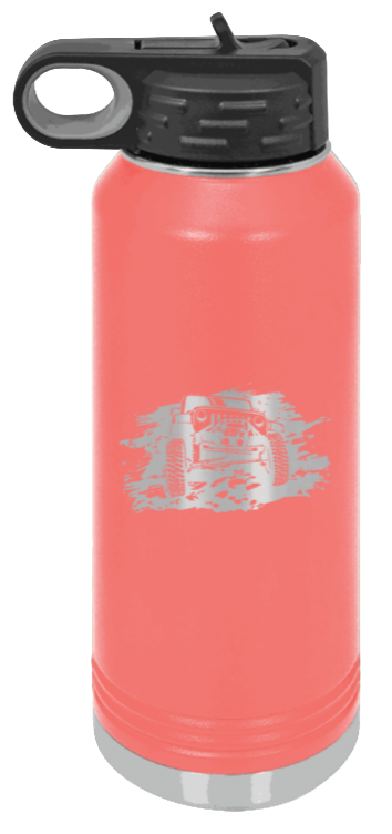JK Crawler - 32oz Water Bottle Laser Engraved- Coral