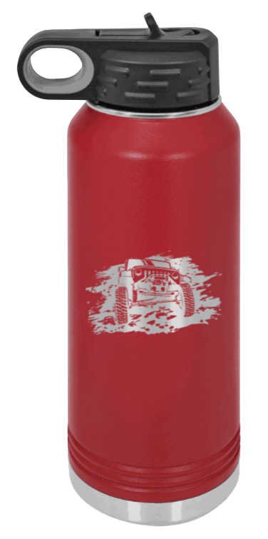 JK Crawler - 32oz Water Bottle Laser Engraved- Maroon