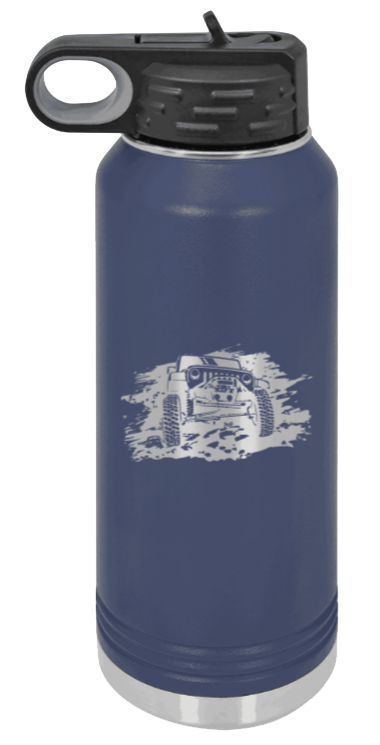 JK Crawler - 32oz Water Bottle Laser Engraved- Navy