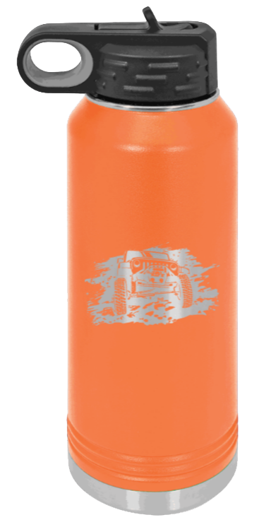 JK Crawler - 32oz Water Bottle Laser Engraved- Orange