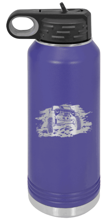 JK Crawler - 32oz Water Bottle Laser Engraved- Purple