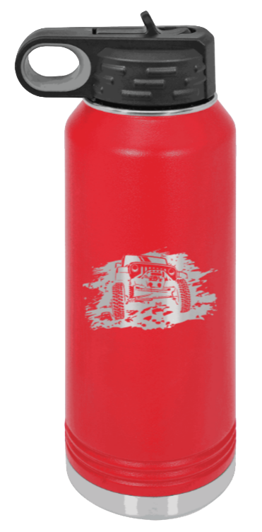 JK Crawler - 32oz Water Bottle Laser Engraved- Red