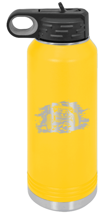JK Crawler - 32oz Water Bottle Laser Engraved- Yellow