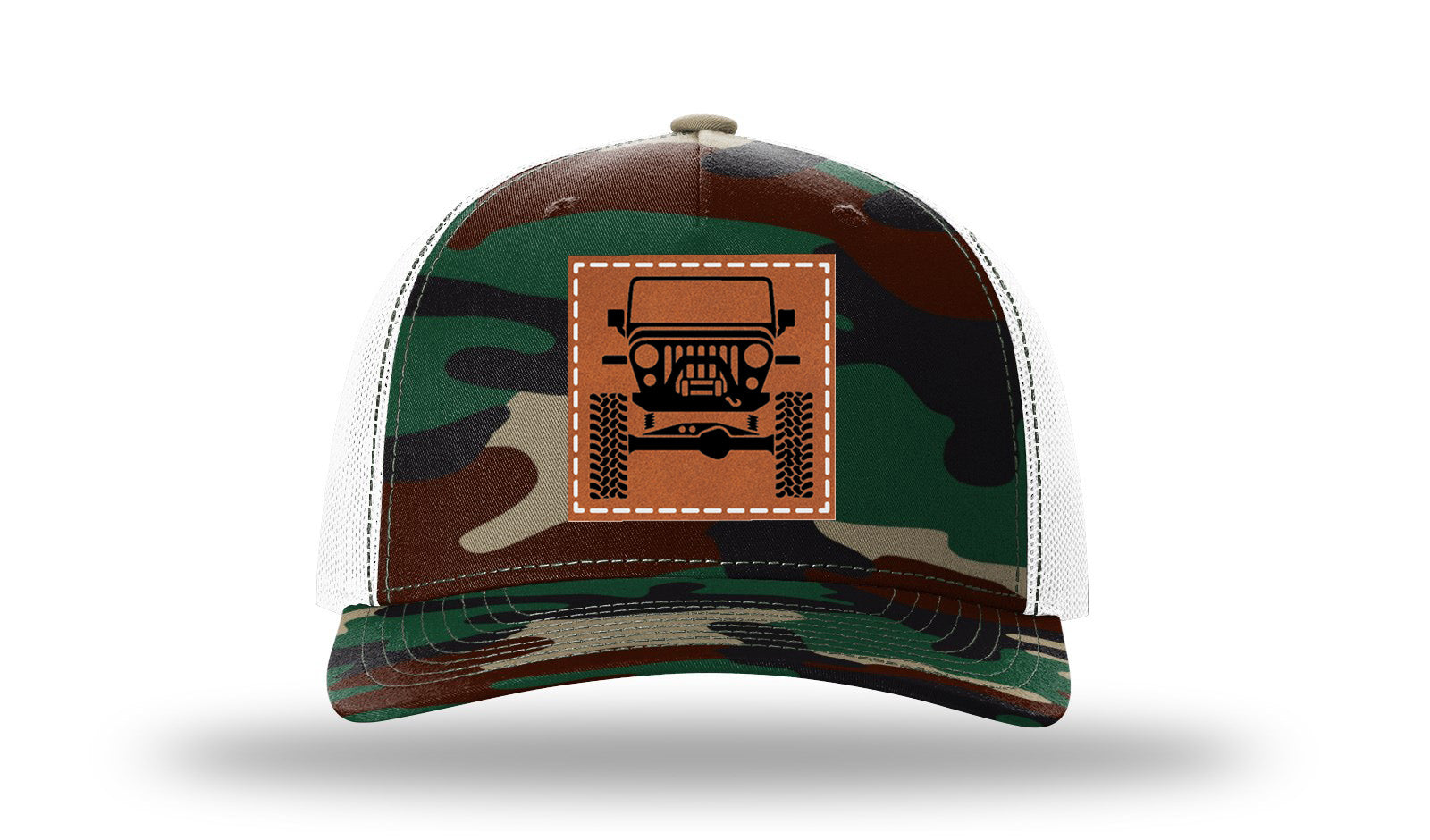 Green Camo / White