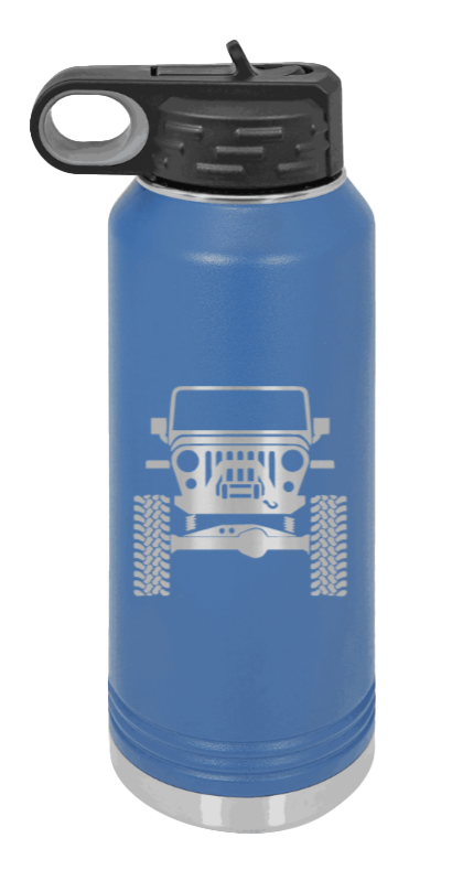 Jeep TJ - 32oz Water Bottle Laser Engraved- Royal Blue