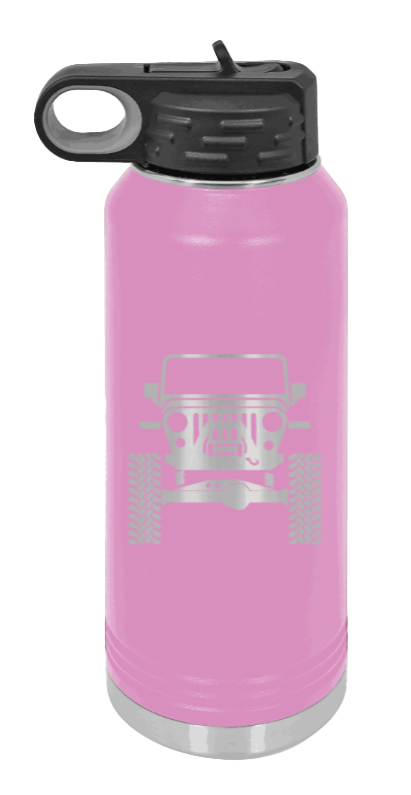 Jeep TJ - 32oz Water Bottle Laser Engraved- Light Purple