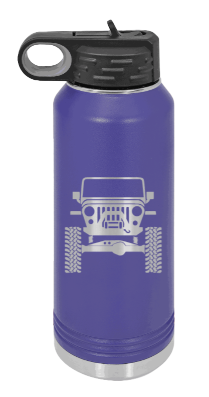 Jeep TJ - 32oz Water Bottle Laser Engraved- Purple