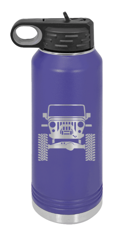 Jeep TJ - 32oz Water Bottle Laser Engraved- Purple