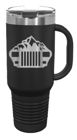 YJ Mountains 40oz Handled Mug Laser Engraved