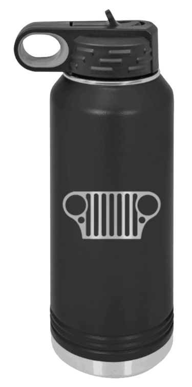 CJ Grill - 32oz Water Bottle Laser Engraved- Black