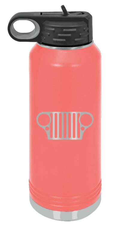 CJ Grill - 32oz Water Bottle Laser Engraved- Coral
