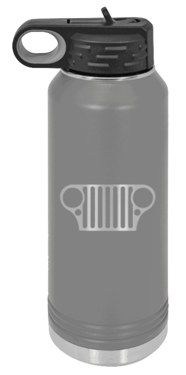 CJ Grill - 32oz Water Bottle Laser Engraved- Dark Grey