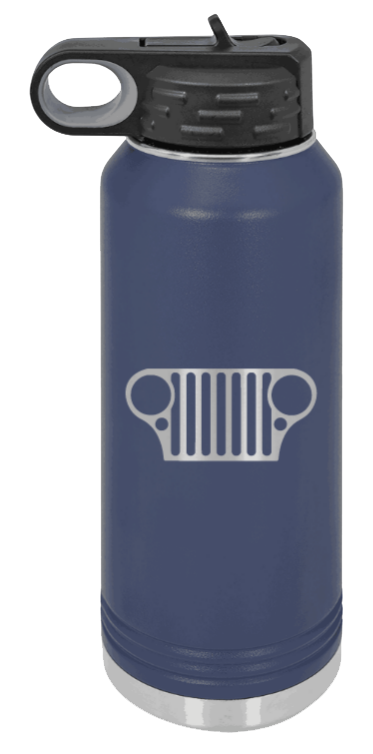CJ Grill - 32oz Water Bottle Laser Engraved- Navy