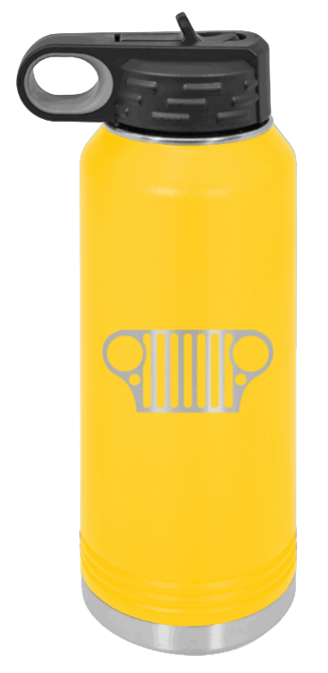 CJ Grill - 32oz Water Bottle Laser Engraved- Yellow