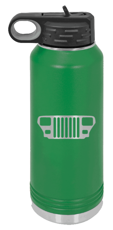 YJ Grill - 32oz Water Bottle Laser Engraved- Green