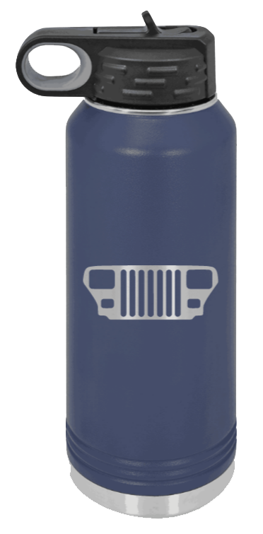 YJ Grill - 32oz Water Bottle Laser Engraved- Navy