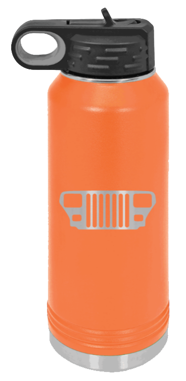YJ Grill - 32oz Water Bottle Laser Engraved- Orange