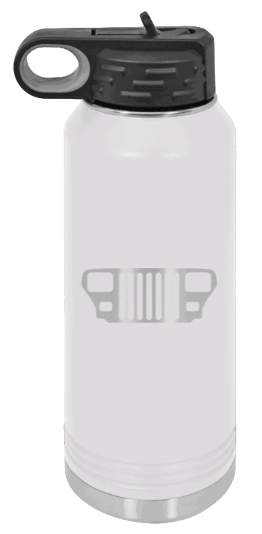 YJ Grill - 32oz Water Bottle Laser Engraved- White